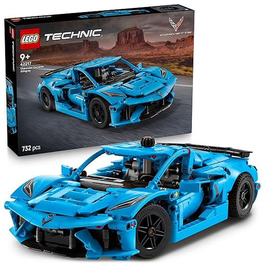 LEGO Technic Chevrolet Corvette Stingray Blue Car Model Kit 42217