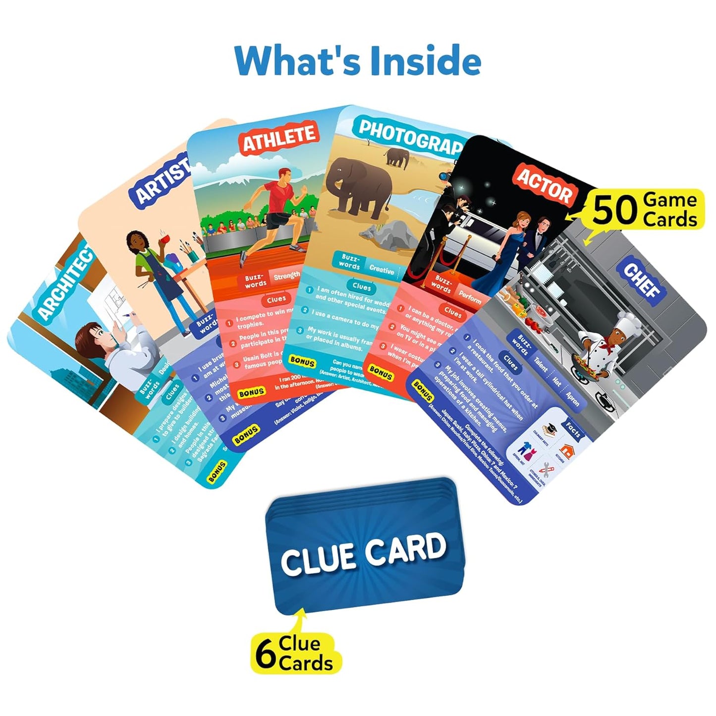 Skillmatics Card Game - Guess in 10 Inspiring Professions, Gifts for 6 Year Olds and Up, Quick Game of Smart Questions, Fun Family Game(PACK OF 5)