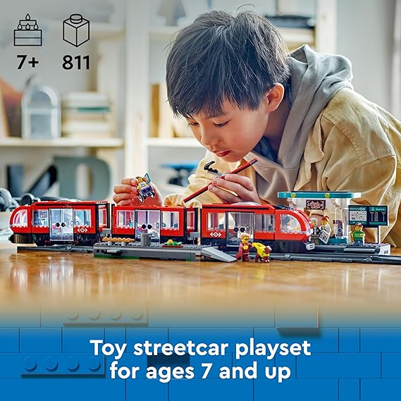 LEGO City Downtown Streetcar and Station Playset 60423