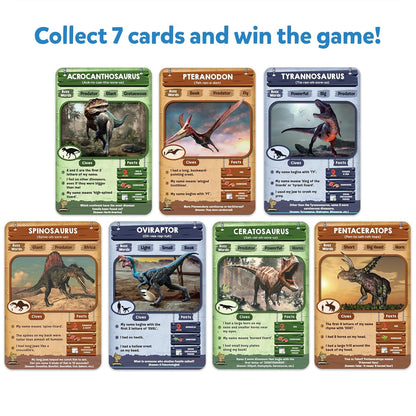 Skillmatics Guess in 10 Dinosaurs, Perfect for Boys, Girls, Kids, and Families Who Love Card Games, Toys, Travel Games, Gifts for Ages 8, 9, 10 & Up(PACK OF 5)