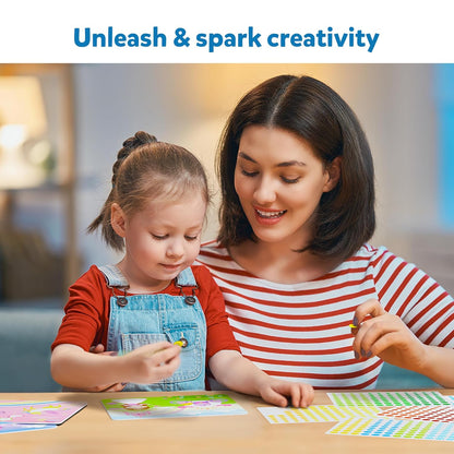 Skillmatics Dot It Sticker Art Activity - Unicorns & Princesses, Mess-Free Fun for Kids, 500+ Stickers, Craft Kits, DIY Activity, Travel Toys, Gifts for Boys & Girls Ages 3, 4, 5, 6, 7(PACK OF 5)