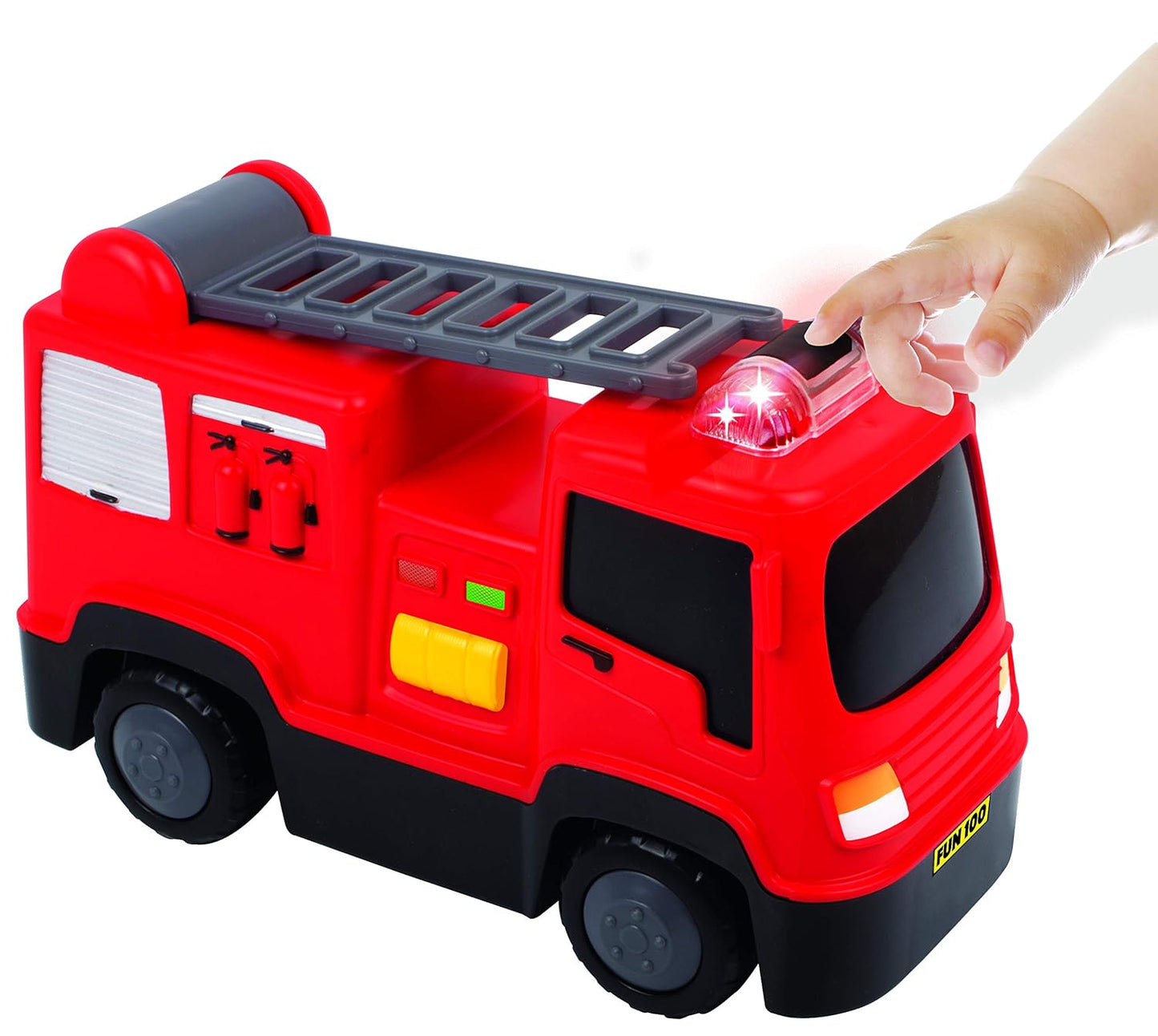 Giggles Giggles, Fire Engine, Multicolour Vehicle With Lights And Sounds, Develops Motor Skills , 12 Months & Above, Infant And Preschool Toys (PACK OF 6)