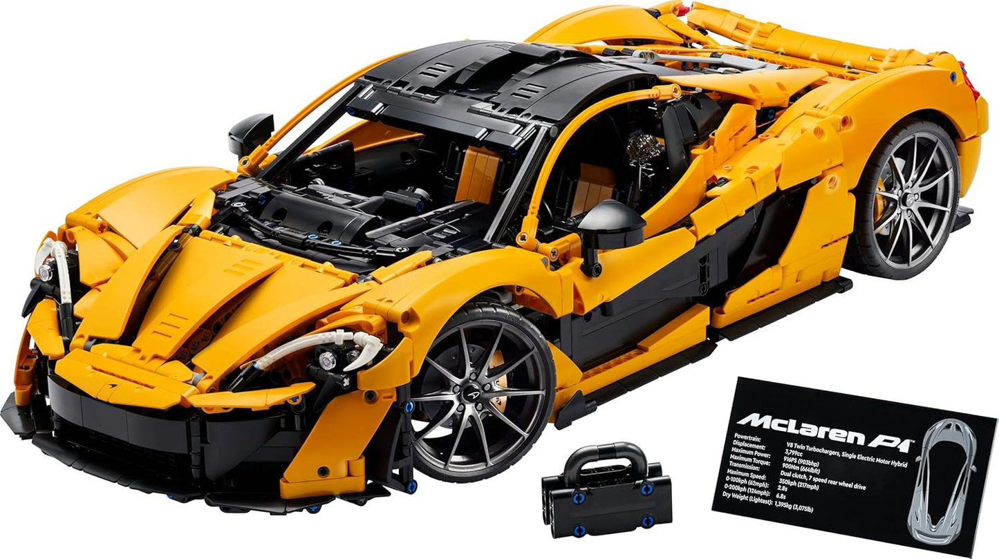 LEGO Technic McLaren P1 Hypercar Set for Adults 42172 Building Blocks for 18+ Gift