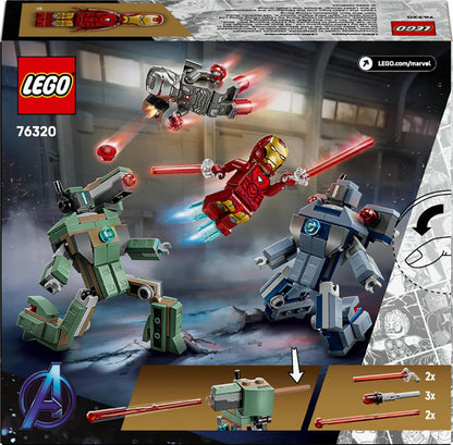 LEGO Marvel Iron Man & War Machine vs. Hammer Drones Building Toy 76320 Building Blocks Toys for 7+ Gift for Boys and Girls