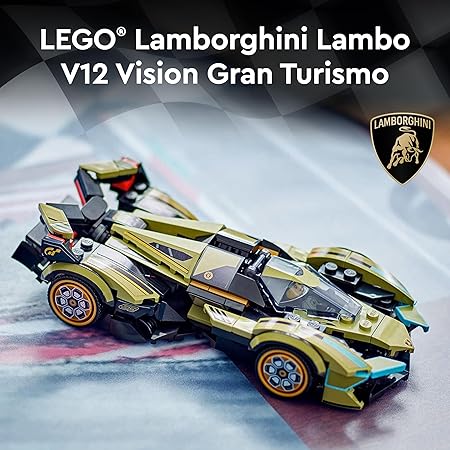 LEGO Speed Champions Lamborghini Lambo V12 Vision GT Super Car 76923 Building Blocks Toys for 10+ Gift for Boys and Girls