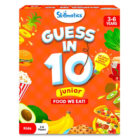 Skillmatics Card Game - Guess in 10 Junior Food We Eat, Quick Game of Smart Questions, Gifts & Fun Learning for Ages 3 to 6(pack of 5)