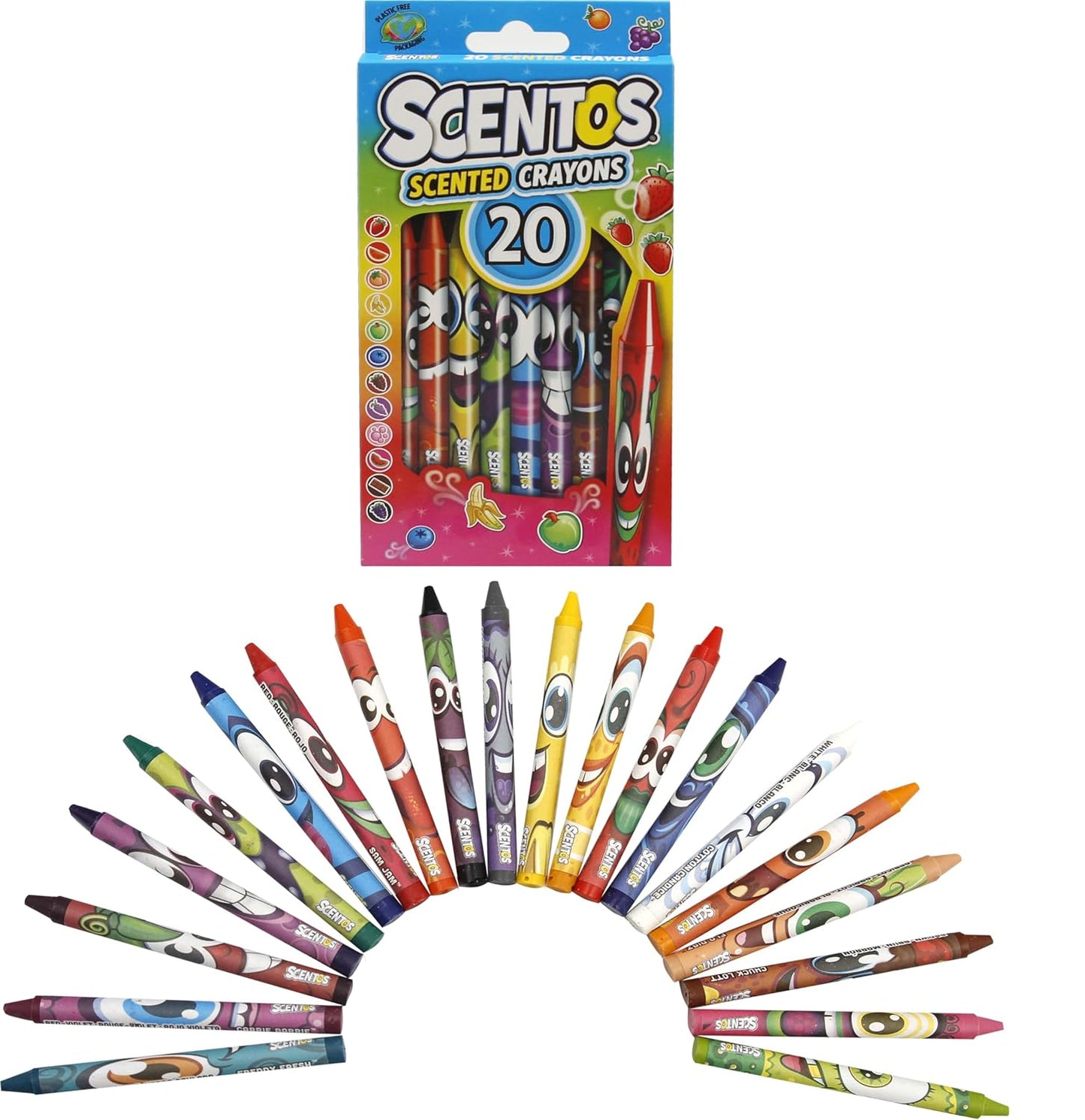 Scentos Vibrant scented crayons 20s By Fratelli (PACK OF 12)