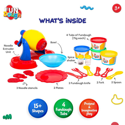 Fundough  Noodle Party, Play Set for Kid (PACK OF 6)