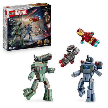 LEGO Marvel Iron Man & War Machine vs. Hammer Drones Building Toy 76320 Building Blocks Toys for 7+ Gift for Boys and Girls