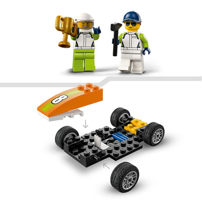LEGO City 60322 Race Car Racing Playset with Driver Minifigure, 46 Pieces, 4+