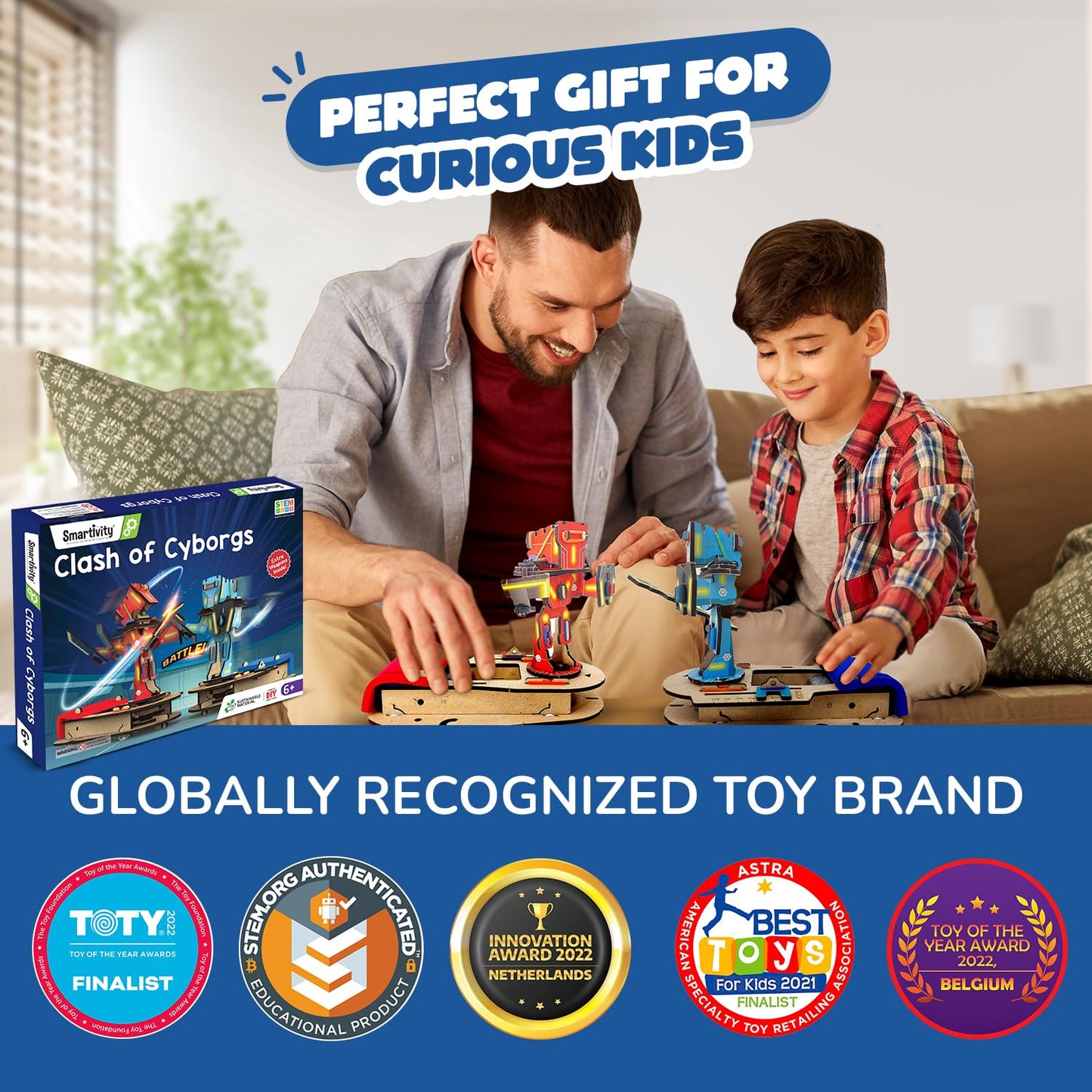 Smartivity 2in1 Fighting Robots Toy for Kids 6-12 Years Old I Build and Fight - 2 Action Characters I Birthday Gifts for Boys & Girls(PACK OF 6)