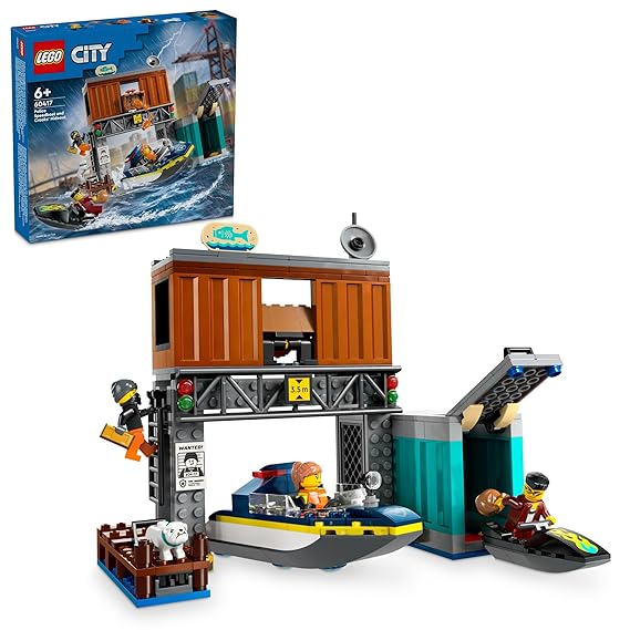 LEGO City Police Speedboat and Crooks’ Hideout  60417