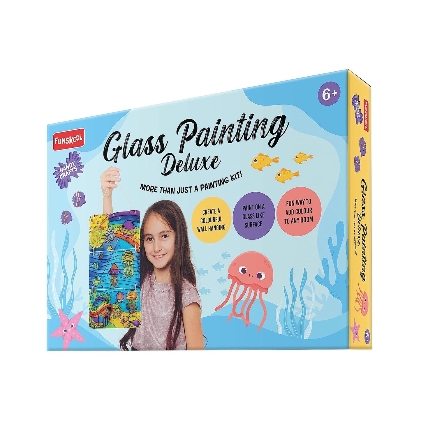 Handycrafts  Glass Painting Deluxe, DIY Kit, Art and Craft Set (PACK OF 6)