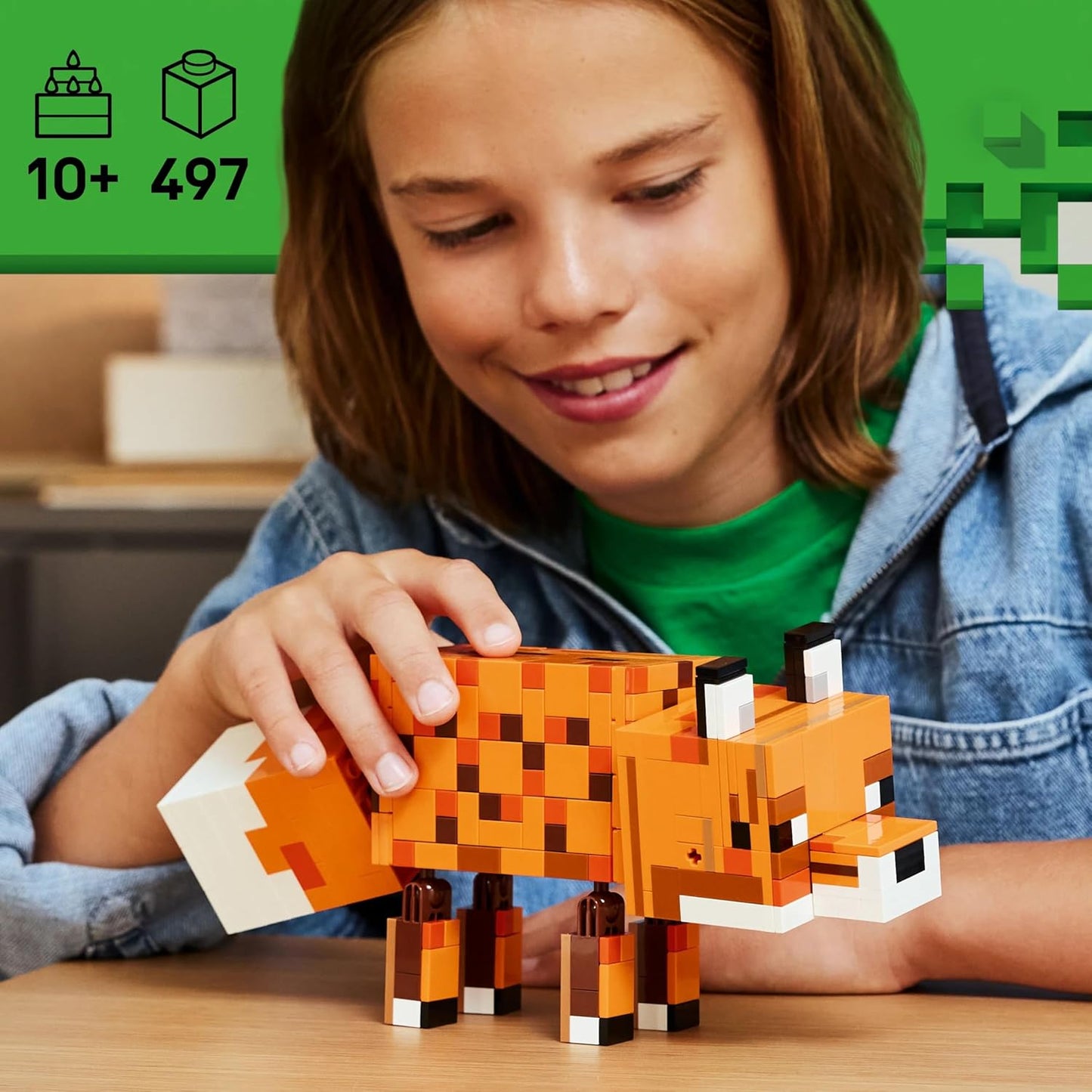 LEGO Minecraft The Fox Gaming Decoration Building Set - Animal Figure Toy 21588
