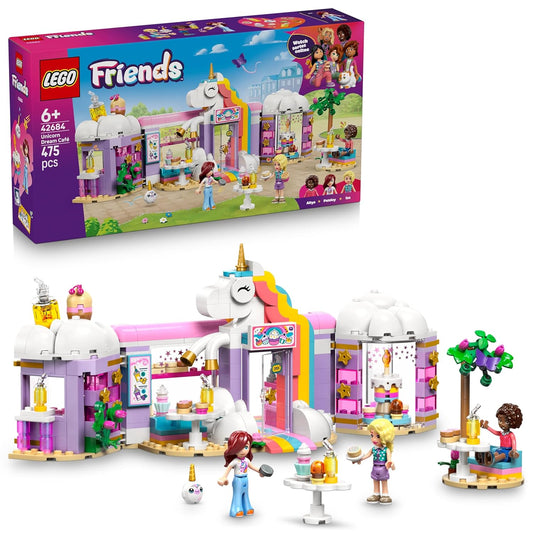 LEGO Friends Unicorn Dream Café Building Set - Pretend Play Unicorn Toy with 3 Minidolls - 42684