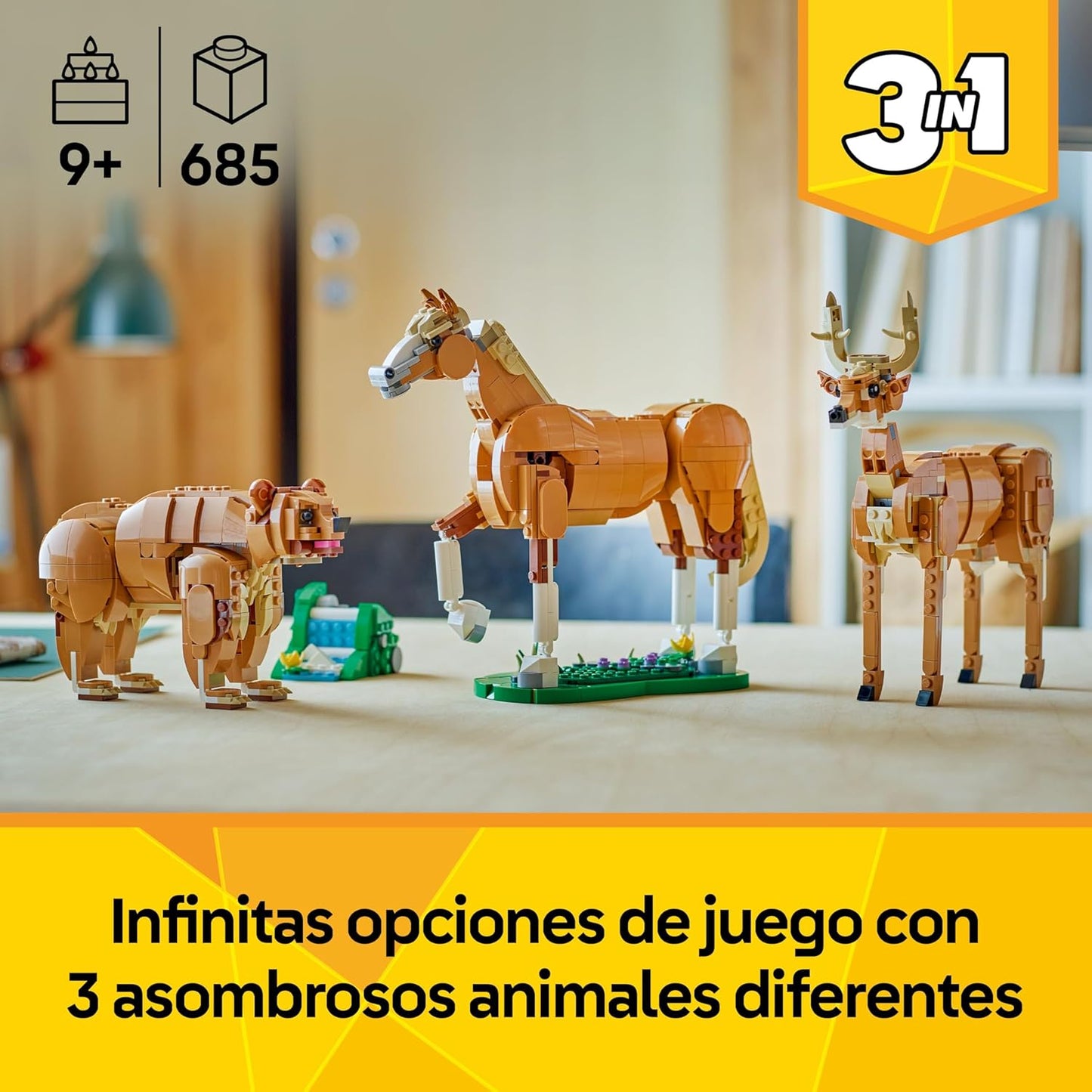 LEGO Creator 3in1 Beautiful Horse Toy Animal Building Set 31166