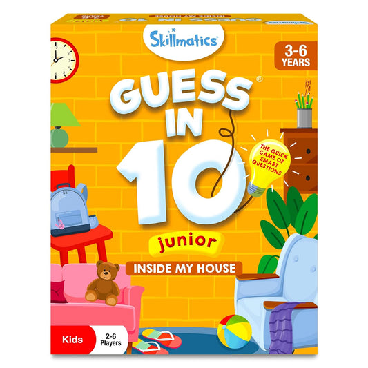 Skillmatics Card Game - Guess in 10 Junior Inside My House, Quick Game of Smart Questions, Gifts & Fun Learning for Ages 3 to 6(PACK OF 5)