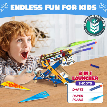 Smartivity 2in1 Hydraulic Aeroplane & Dart Launcher Toy for Kids 6-8-10-12-14 Years Old (PACK OF 6)