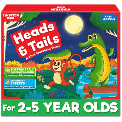 EINSTEIN BOX Heads & Tails Board Game for Kids 2-5 Years Old (PACK OF 6)