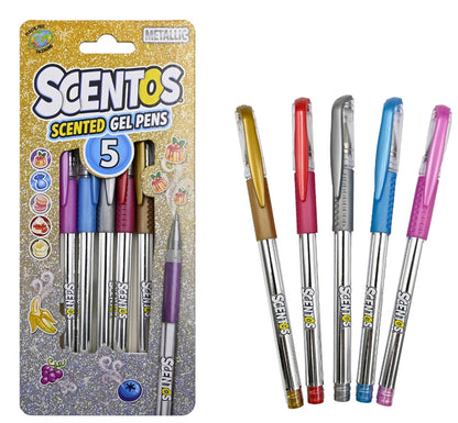 Scentos Scented Metallic Gel Pens (PACK OF 12)