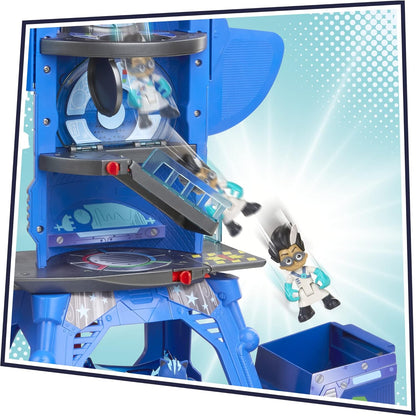 PJ Masks Deluxe Battle HQ Preschool Toy, Headquarters Playset with 2 Action Figures, Cat-Car Vehicle, and More for Kids Ages 3 and Up