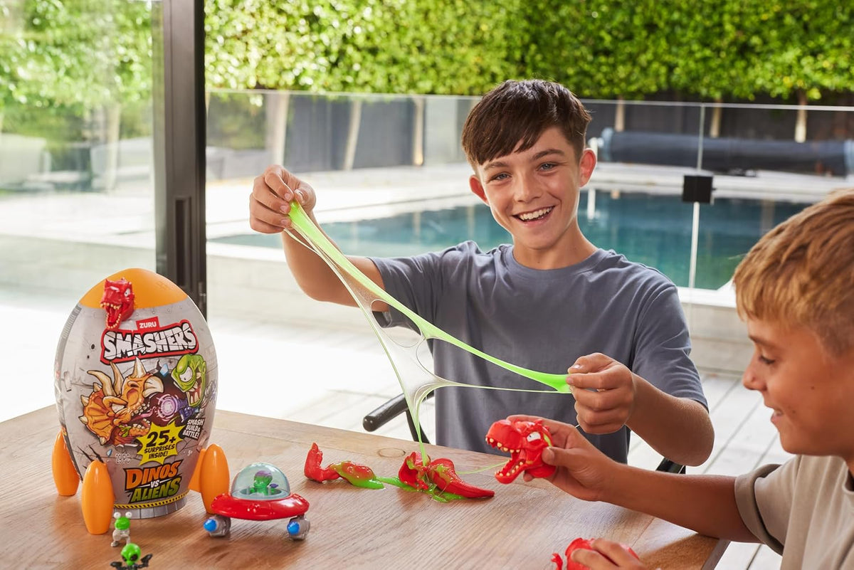 ZURU Smashers Dinos vs Aliens Rocket Surprise Toy – Dinosaur and Alien Adventure Set