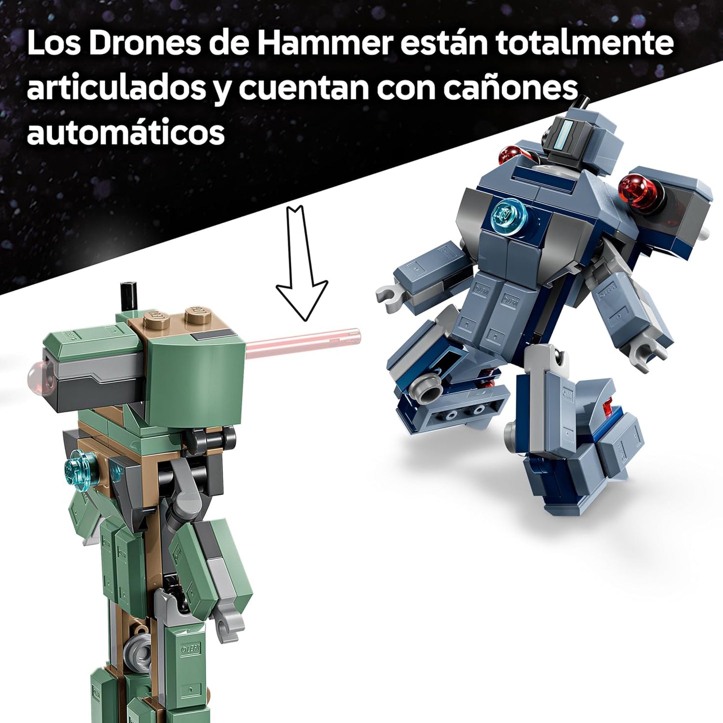 LEGO Marvel Iron Man & War Machine vs. Hammer Drones Building Toy 76320 Building Blocks Toys for 7+ Gift for Boys and Girls