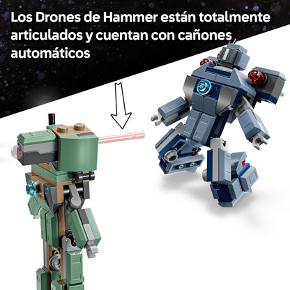 LEGO Marvel Iron Man & War Machine vs. Hammer Drones Building Toy 76320 Building Blocks Toys for 7+ Gift for Boys and Girls