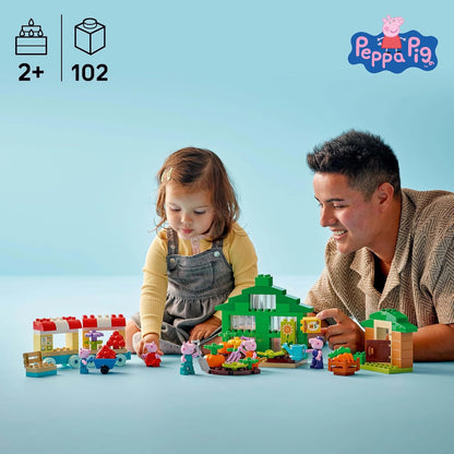 LEGO DUPLO Peppa Pig Grandpa Pig’s Garden and Greenhouse Building Set 10461 Building Blocks Toys