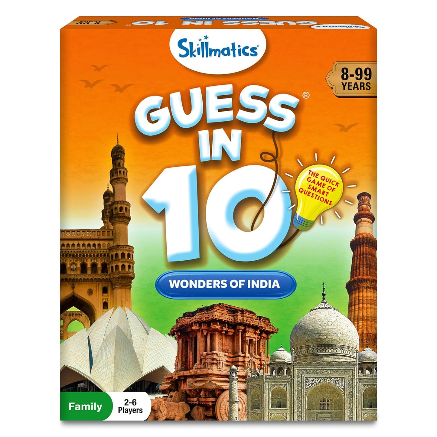 Skillmatics Guess in 10 Wonders of India, Perfect for Boys, Girls, Kids, and Families Who Love Card Games, Educational Games, Board Games, Trivia Gifts for Ages 8, 9, 10 and Up(PACK OF 5)
