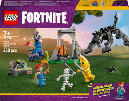 LEGO Fortnite Peely & Sparkplug’s Camp Video Game Building Set 77075 Building Blocks for 7+ Age Boys and Girls