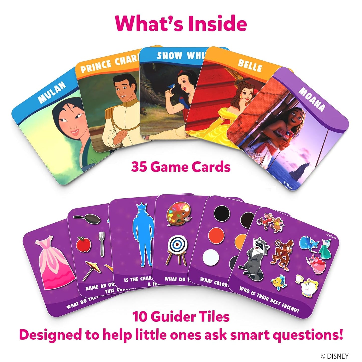 Skillmatics Guess in 10 Junior Disney Princess for Kids, Girls, Boys Who Love Card Games, Board Games, Cinderella, Ariel, Jasmine, Gifts for Ages 3, 4, 5, 6, Travel Friendly(PACK OF 5)