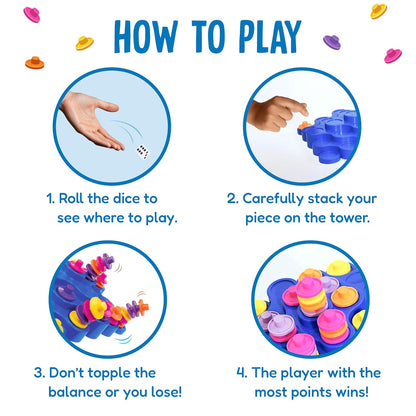 Original Topple, Strategy Game, Board Game for Kids (PACK OF 8)