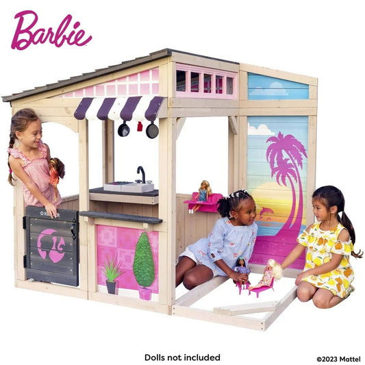 KidKraft Barbie™ Seaside Wooden Outdoor Playhouse