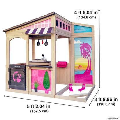 KidKraft Barbie™ Seaside Wooden Outdoor Playhouse