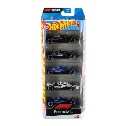 Hot Wheels Formula 1 5-Pack, Set Of 5 Die-Cast Toy F1 Cars in 1:64 Scale