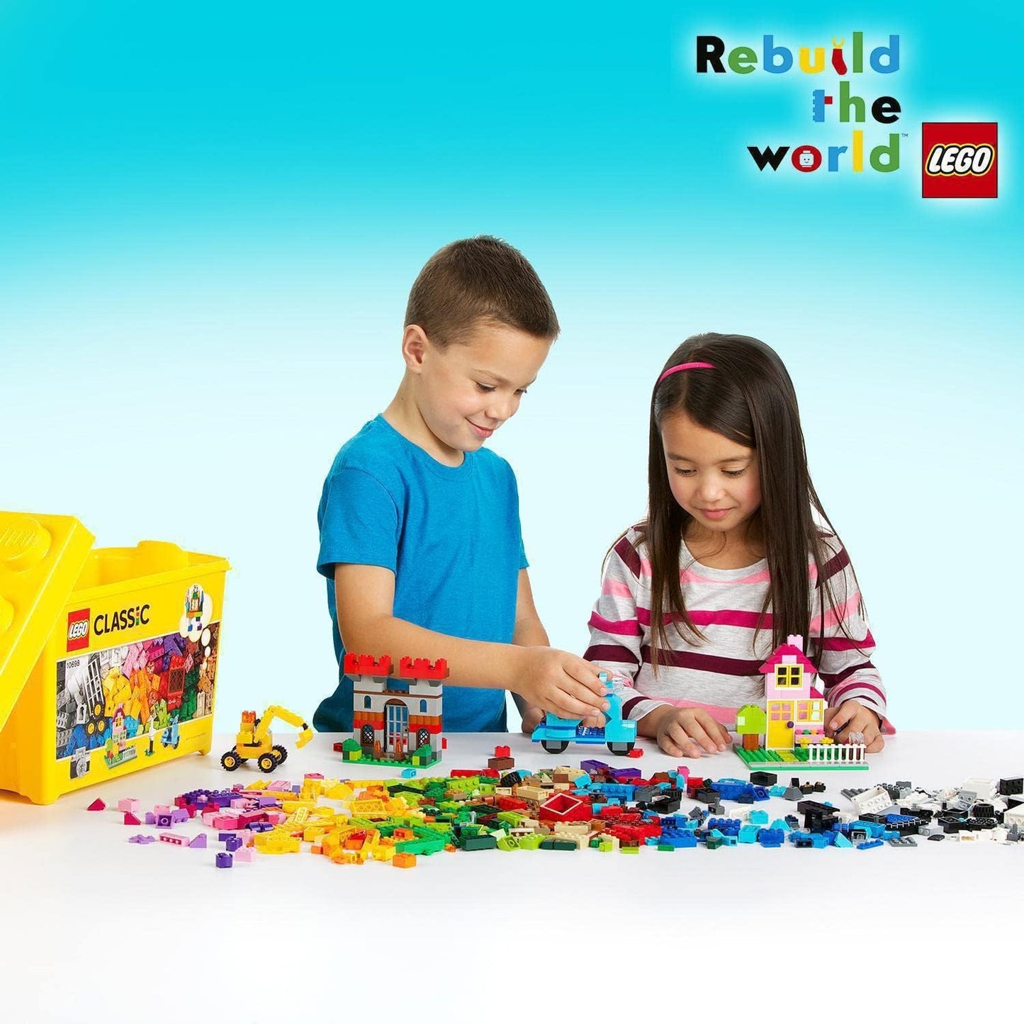 LEGO Classic Large Creative Brick Building Blocks for Kids (790 pcs) 10698, Multicolor