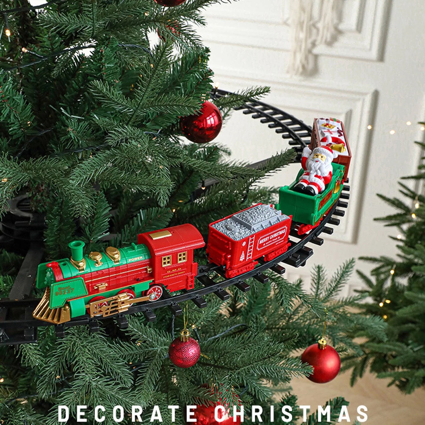 Christmas Hanging Train Set , Train with Lights and Sounds to rotate around Christmas Tree