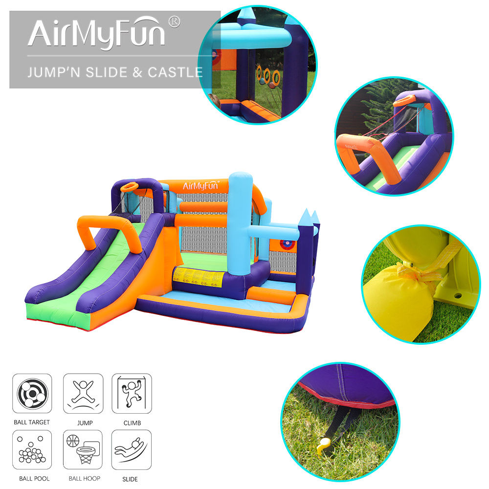 All-in-One Kids Bouncy Castle with Slide, Ball Pool & Games – Inflatable Jump House for Indoor & Outdoor Fun