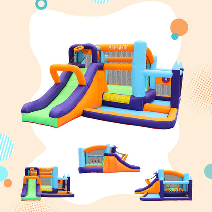 All-in-One Kids Bouncy Castle with Slide, Ball Pool & Games – Inflatable Jump House for Indoor & Outdoor Fun