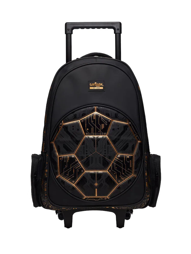 Smiggle Kids Trolley School Bag with Wheels - FOOTBALL