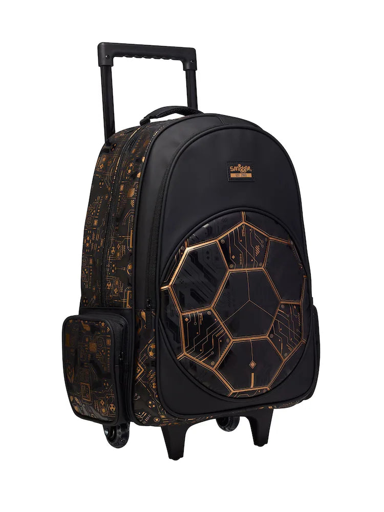 Smiggle Kids Trolley School Bag with Wheels - FOOTBALL