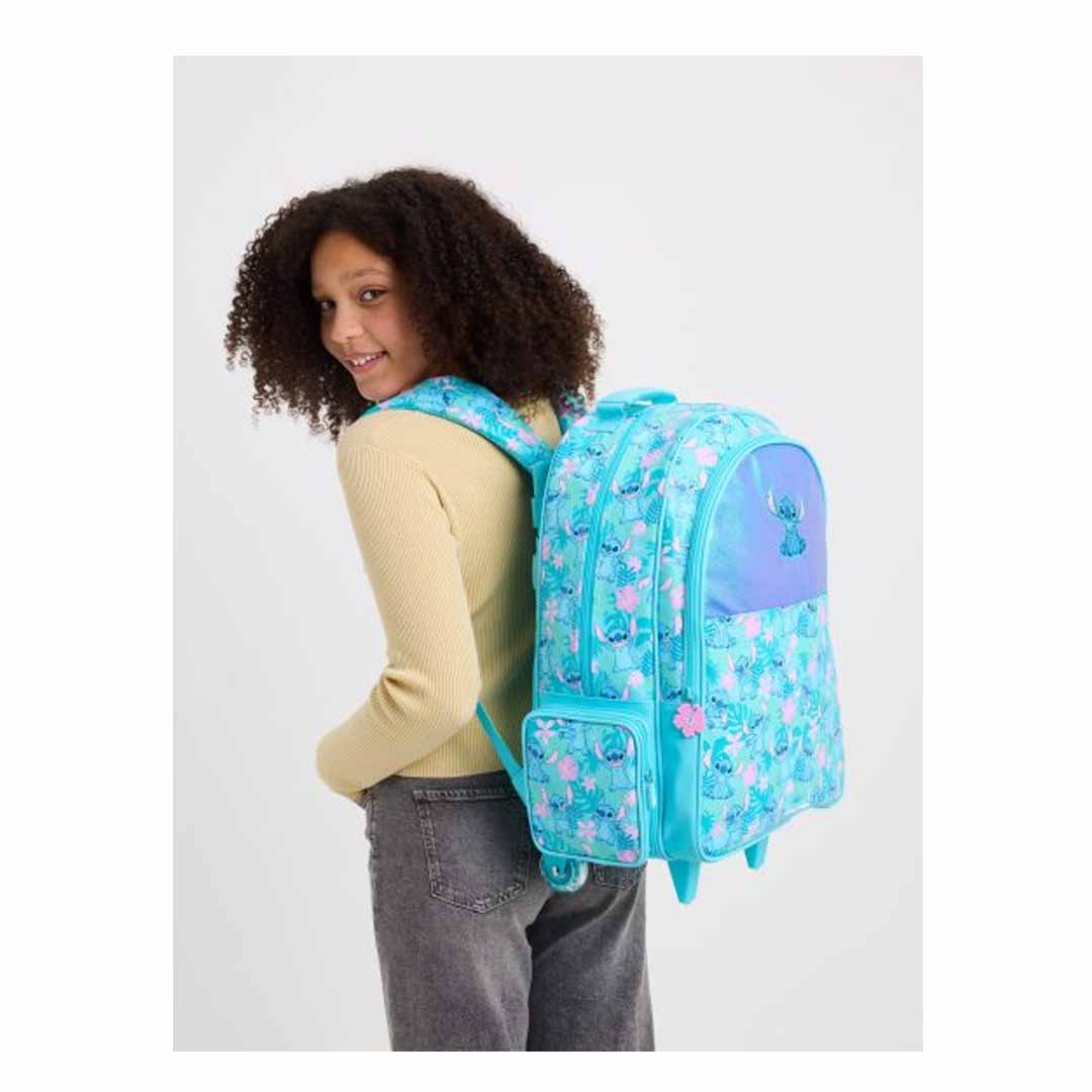Smiggle Kids Trolley School Bag with Wheels - STITCH