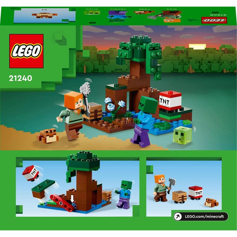 LEGO Minecraft The Swamp Adventure 21240 Building Toy Set (65 Pieces)