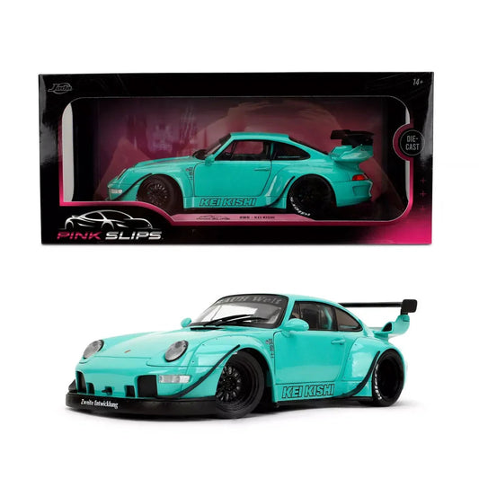 Jada Toys Pink Slips RWD Kei Kishi 1:18 Diecast Toy Vehicle – Collector Model Car
