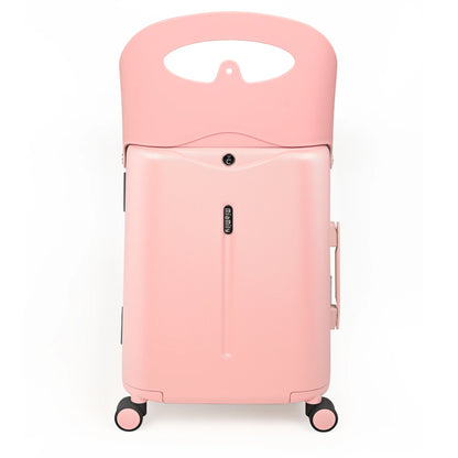 MIAMILY DUSTY PINK RIDE-ON TROLLEY CARRY-ON LUGGAGE 18 INCHES