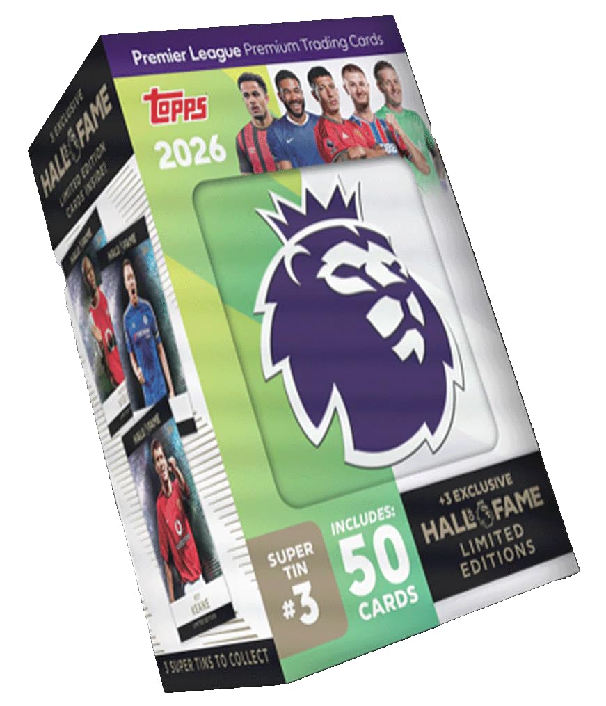 Topps Imported Limited Edition Premier League 2026 - Debut Edition - Trading and Collectible Card Game (Super Tin 3)