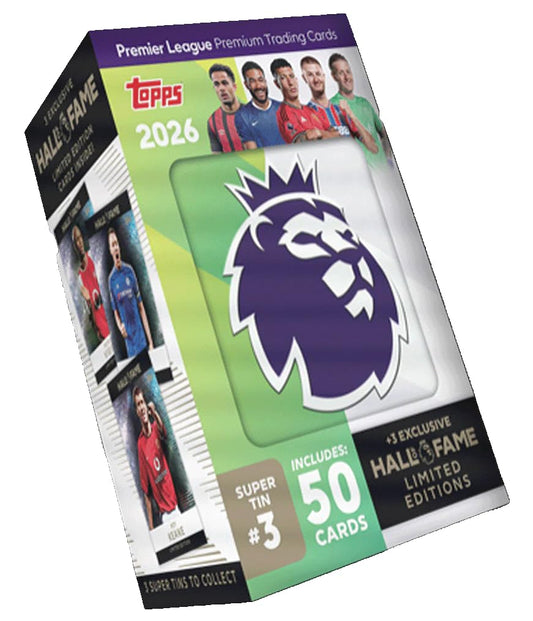 Topps Imported Limited Edition Premier League 2026 - Debut Edition - Trading and Collectible Card Game (Super Tin 3)