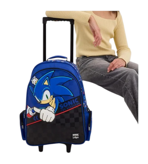 Smiggle Kids Trolley School Bag with Wheels - SONIC