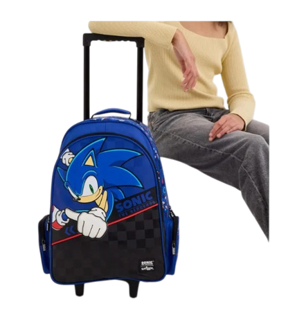 Smiggle Kids Trolley School Bag with Wheels - SONIC
